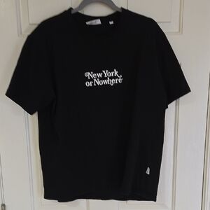 New York Or Nowhere Black Knicks T-Shirt with White Text